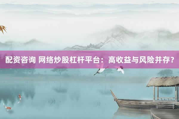 配资咨询 网络炒股杠杆平台：高收益与风险并存？