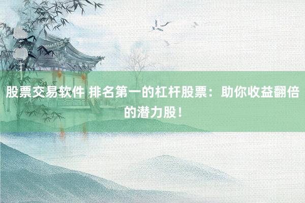 股票交易软件 排名第一的杠杆股票：助你收益翻倍的潜力股！