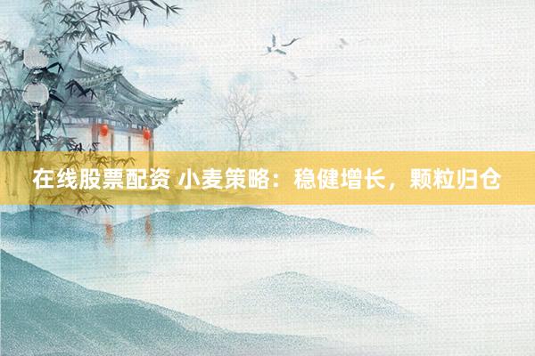 在线股票配资 小麦策略：稳健增长，颗粒归仓