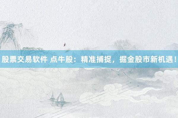 股票交易软件 点牛股：精准捕捉，掘金股市新机遇！