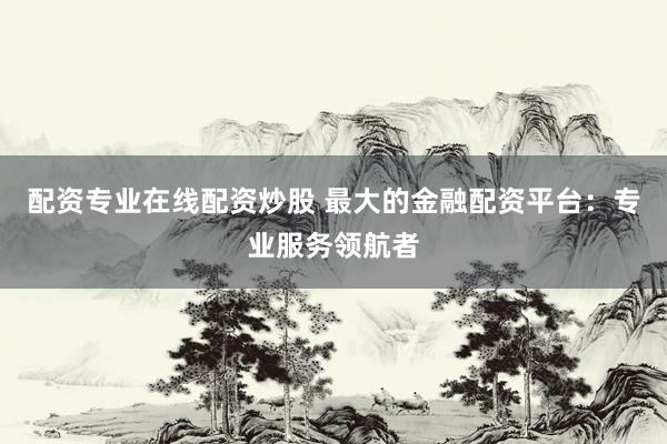 配资专业在线配资炒股 最大的金融配资平台：专业服务领航者